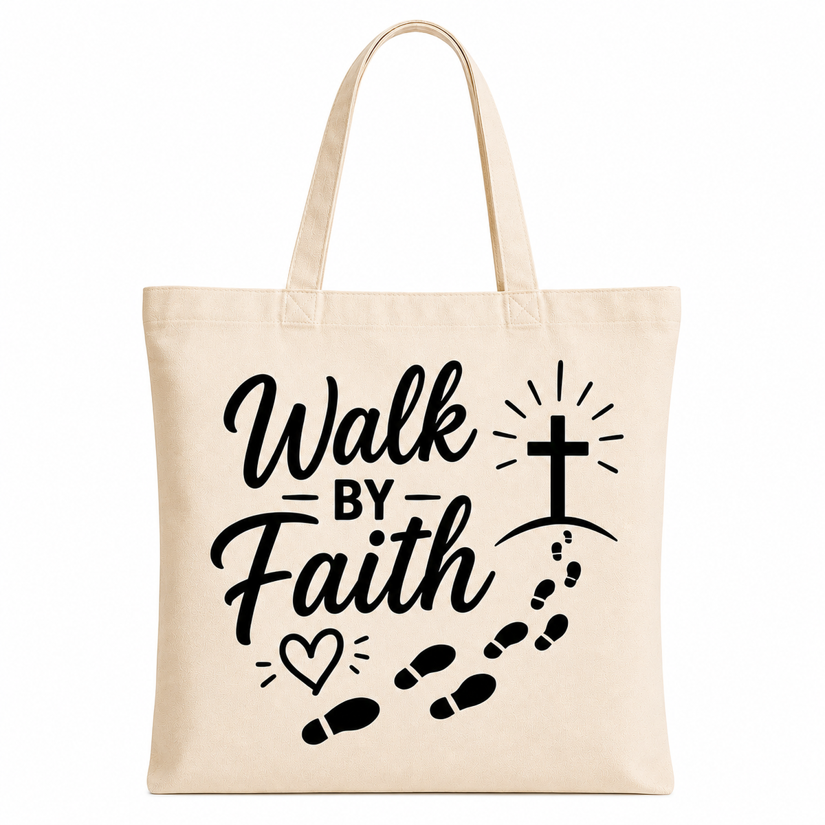 Walk by Faith Christian Tote Bag