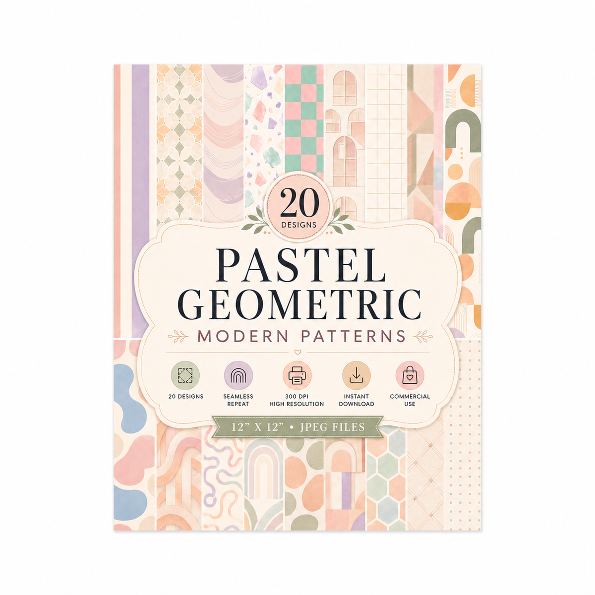 Pastel Geometric Digital Paper