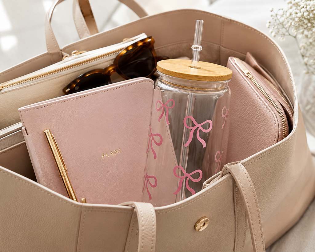 Butterfly Bow Reusable Tumbler with Straw