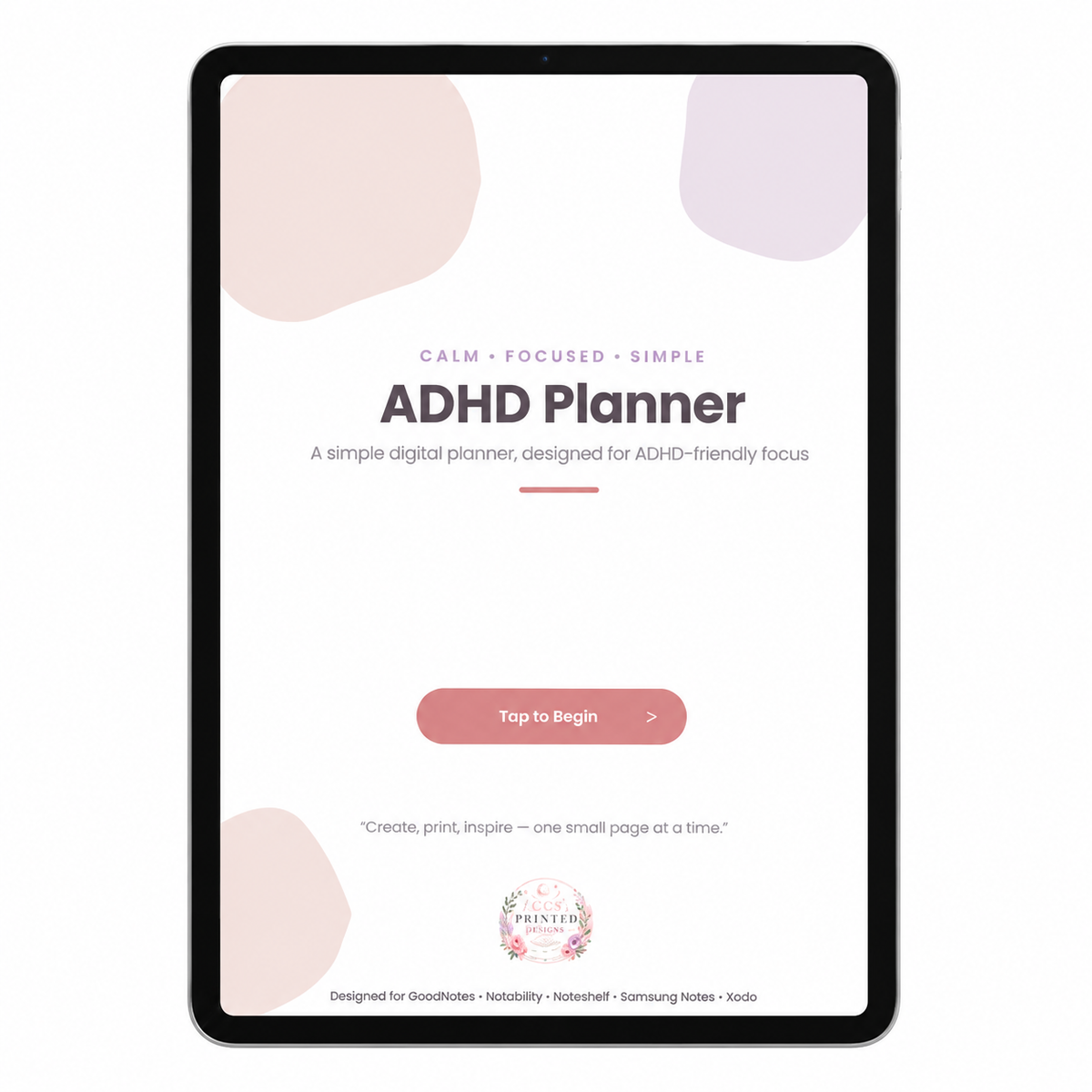 ADHD Digital Planner 2026–2027
