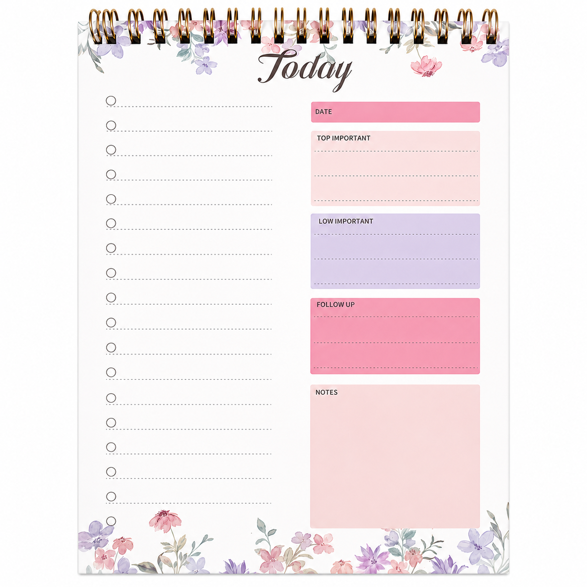 B6 Daily Planner Notepad