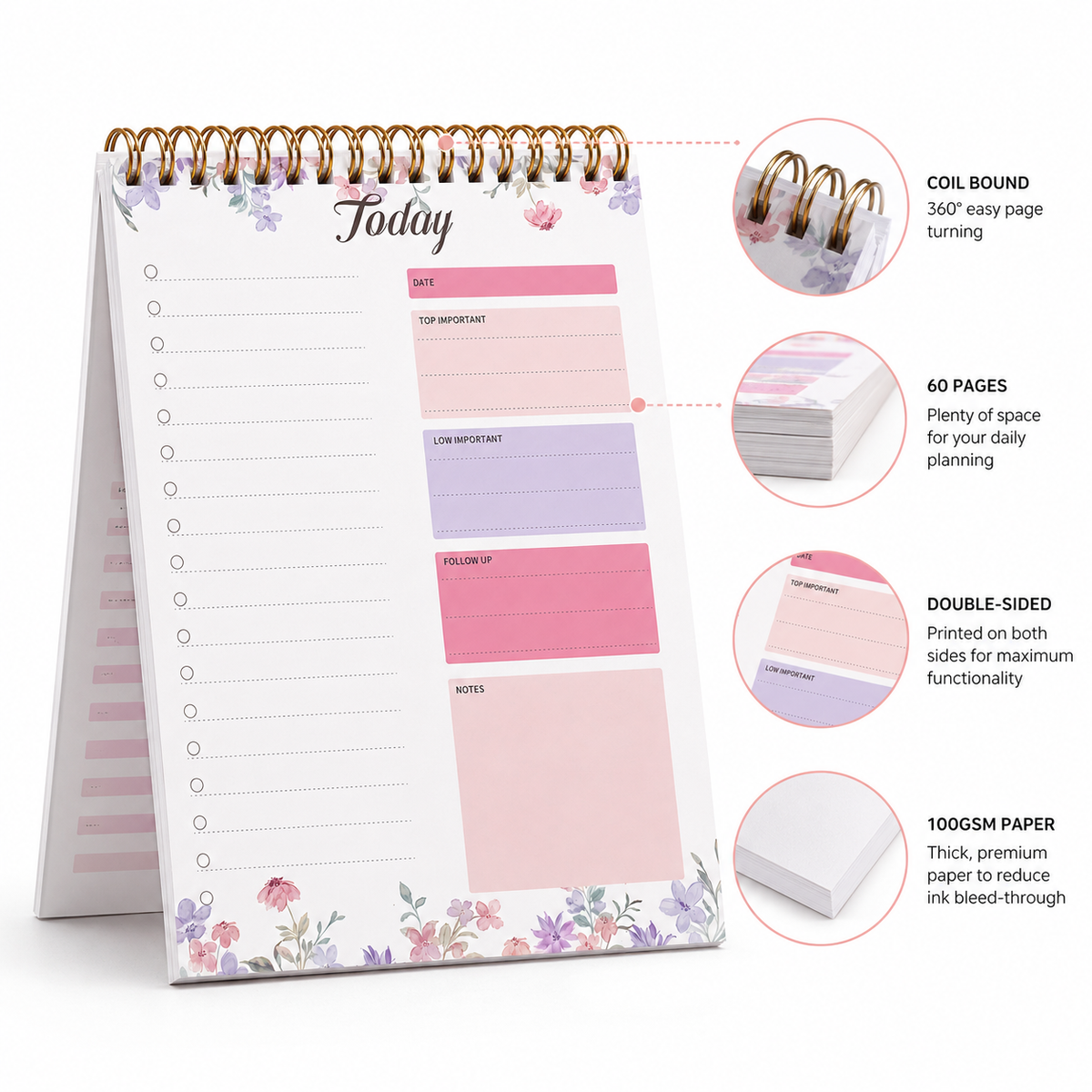 B6 Daily Planner Notepad