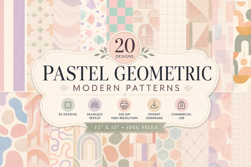 Pastel Geometric Digital Paper