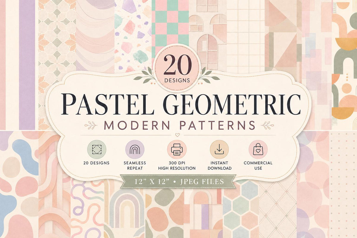 Pastel Geometric Digital Paper