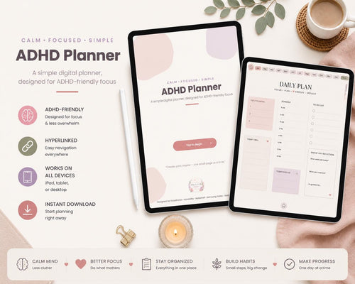 ADHD Digital Planner 2026–2027