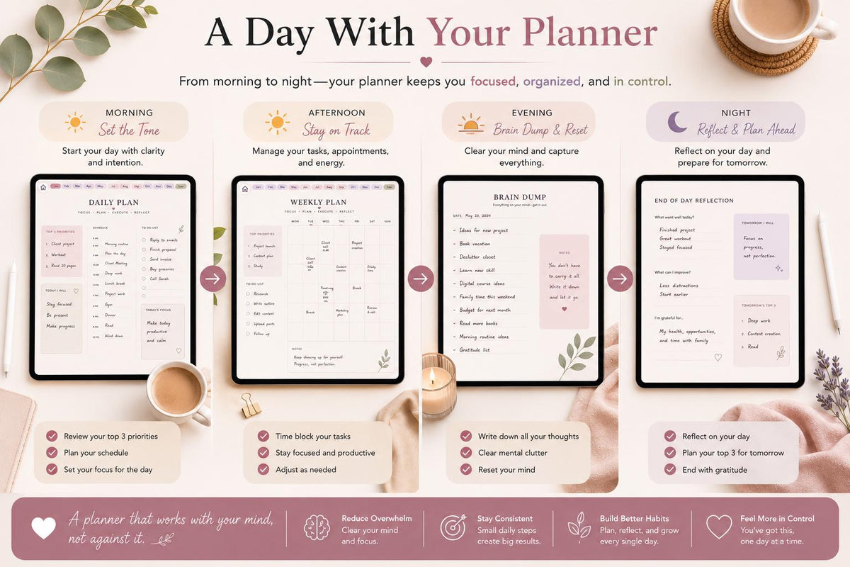 ADHD Digital Planner 2026–2027