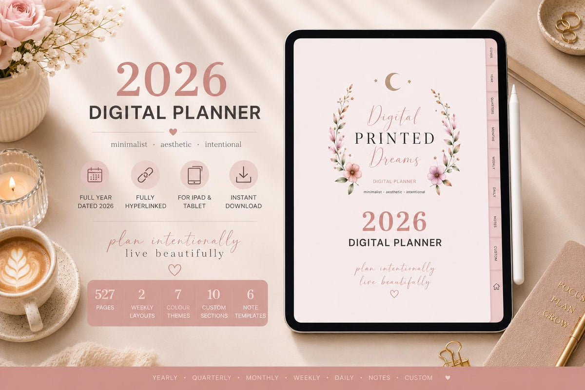 2026 Digital Planner for GoodNotes & Notability